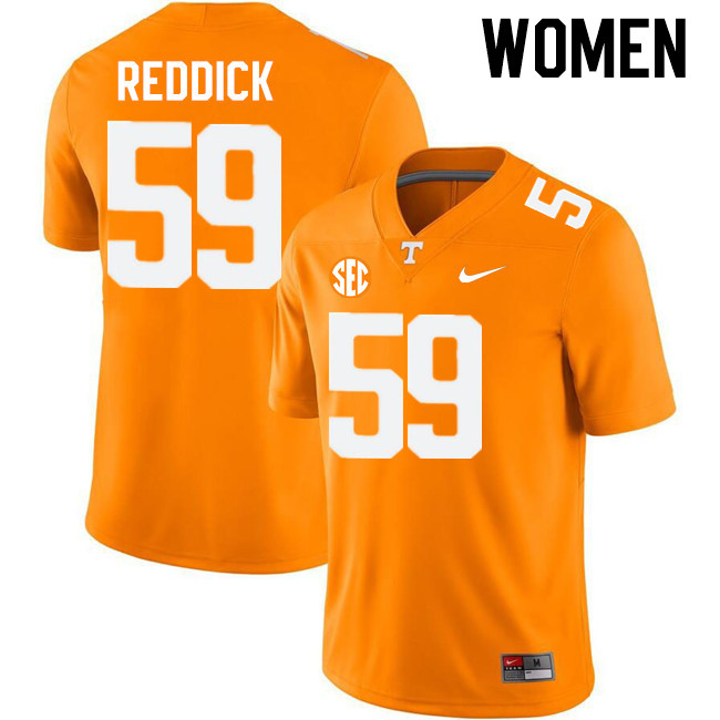 Women #59 Masai Reddick Tennessee Volunteers College Football Jerseys Stitched-Orange